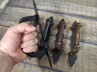 Hand Forged Rustic Gate Handle: Medieval Style Iron Door Pull