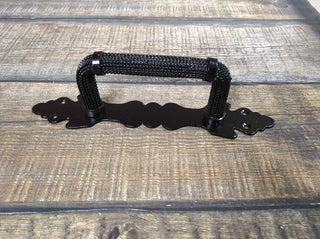 Hand Forged Rustic Gate Handle: Medieval Style Iron Door Pull