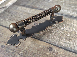 Hand Forged Rustic Door Handle: Medieval Gate Hardware