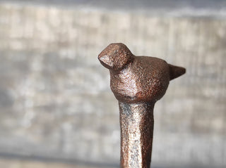 Forged Metal Bird Hairpin: Handmade Iron Hair Accessory