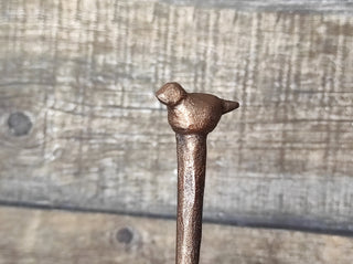 Forged Metal Bird Hairpin: Handmade Iron Hair Accessory