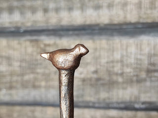 Forged Metal Bird Hairpin: Handmade Iron Hair Accessory