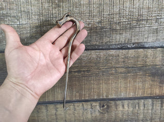 Forged Metal Dragon Hairpin: Handmade Iron Hair Accessory
