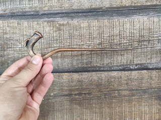Forged Metal Dragon Hairpin: Handmade Iron Hair Accessory