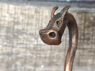 Forged Metal Dragon Hairpin: Handmade Iron Hair Accessory