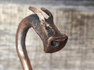 Forged Metal Dragon Hairpin: Handmade Iron Hair Accessory