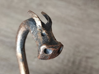 Forged Metal Dragon Hairpin: Handmade Iron Hair Accessory