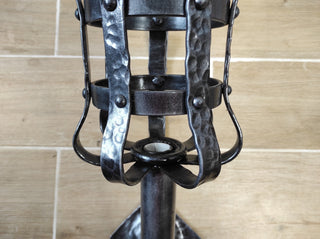 Medieval torch, wrought iron sconce