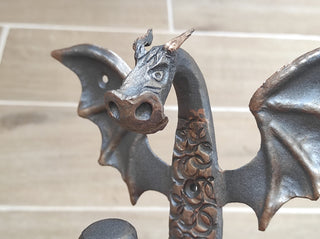 Dragon door handle in antique, medieval style