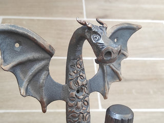 Dragon door handle in antique, medieval style