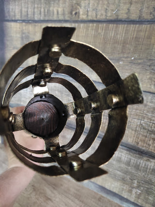 Handmade Forged Iron Wall Sconce Candle Holder: Medieval Torch