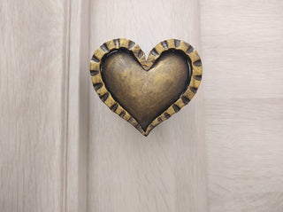 Hand Forged Heart Door Handle: Rustic Barn Decor