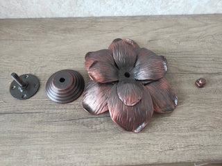 Flower door handle. Door handle, metal handle