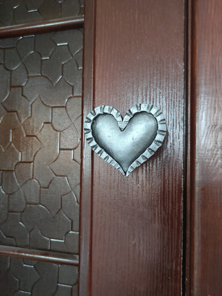 Heart door handle. Barn door handle, metal handle