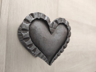 Hand Forged Heart Door Handle: Metal Barn Decor