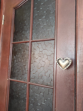 Heart door handle. Barn door handle, metal handle