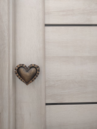 Heart door handle. Barn door handle, metal handle