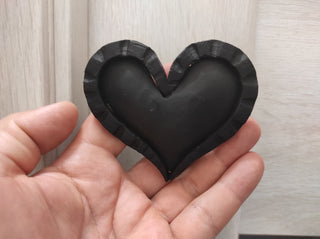 Hand Forged Heart Door Handle: Metal Barn or Dresser Pull