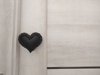 Hand Forged Heart Door Handle: Metal Barn or Dresser Pull