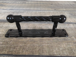 Hand Forged Barn Door Handle: Rustic Medieval Style