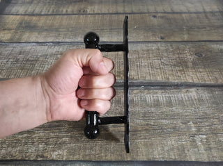 Hand Forged Barn Door Handle: Rustic Medieval Style