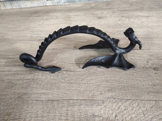 Dragon door handle in antique, medieval style