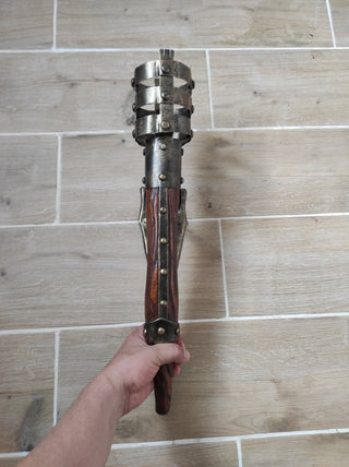 Handmade Forged Iron Wall Sconce Candle Holder: Medieval Torch