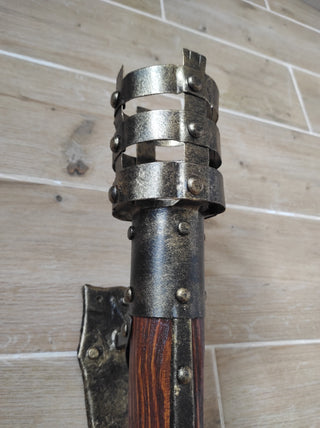 Handmade Forged Iron Wall Sconce Candle Holder: Medieval Torch
