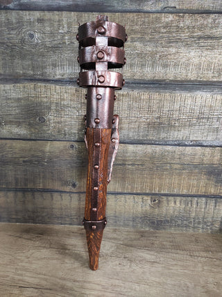 Handmade Iron Wall Sconce Candle Holder: Medieval Torch Style