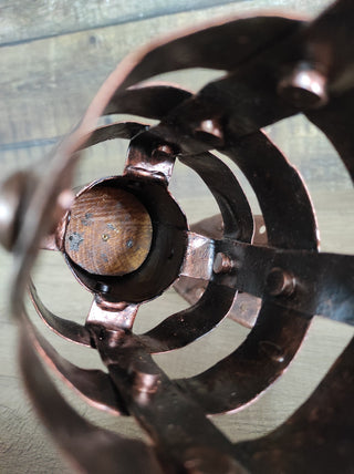 Handmade Iron Wall Sconce Candle Holder: Medieval Torch Style