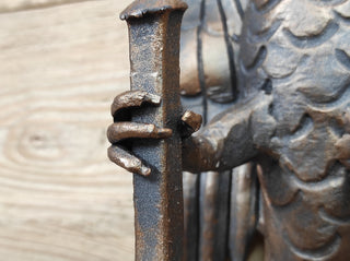 Handmade Forged Eagle Double Wall Hook: Metal Clothes Hanger