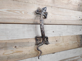 Door handle pull, Lizard, Metal barn door handle