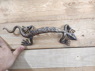 Handmade Lizard Door Handle: Metal Barn Door Pull