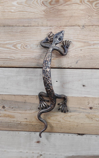 Handmade Lizard Door Handle: Metal Barn Door Pull