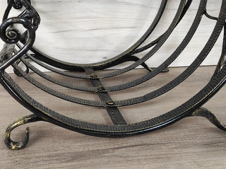 Handmade Wrought Iron Firewood Basket: Fireplace Log Holder