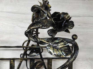 Handmade Wrought Iron Firewood Basket: Fireplace Log Holder