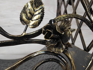 Handmade Wrought Iron Firewood Basket: Decorative Fireplace Storage
