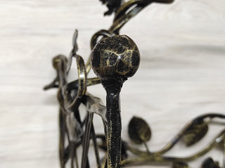 Handmade Wrought Iron Firewood Basket: Decorative Fireplace Storage