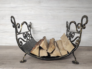 Fire Wood holder, Firewood storage, fireplace accessories, basket rack fireplace