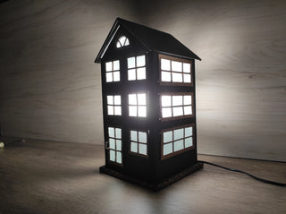 Lantern home, metal table lamp, night light, bedside lamp, wrought iron fixtures, wrought iron decor, handmade lantern