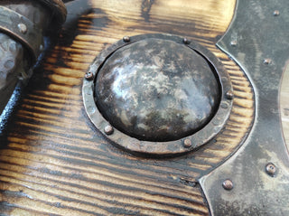 Handmade Dragon Shield Sconce: Medieval Castle Wall Lamp