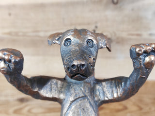 Hand Forged Dog Door Handle: Metal Barn Door Hardware
