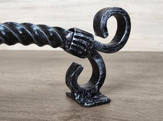 Hand Forged Barn Door Handle: Twisted Metal, Rustic Medieval Decor