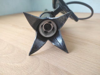Hand Forged Wrought Iron Viking Torch Sconce - Medieval Wall Lantern
