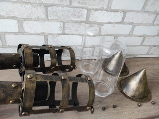 Handmade Medieval Wall Sconce: Outdoor Double Torch Light