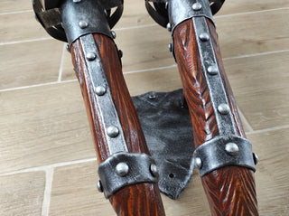 Handmade Medieval Viking Torch: Outdoor Double Wall Sconce