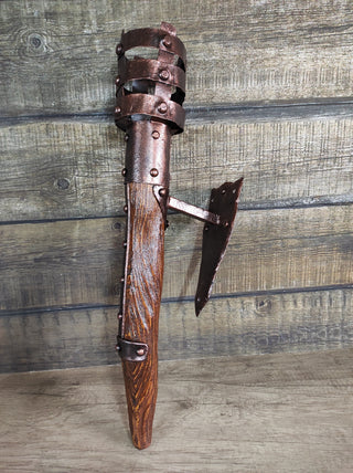 Handmade Iron Wall Sconce Candle Holder: Medieval Torch Style