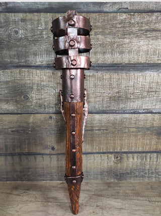 Handmade Iron Wall Sconce Candle Holder: Medieval Torch Style