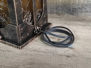 Handmade Wrought Iron Lantern: Medieval Style Table Lamp