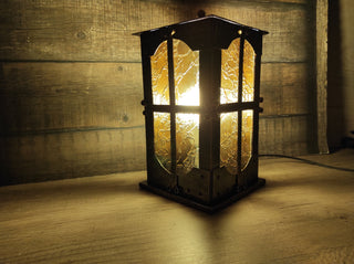 Lantern HOME, metal table lamp, night light, bedside lamp, wrought iron fixtures, wrought iron decor, handmade lantern